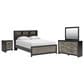 Ashley Broachmyn 4 Piece Queen Bookcase Bed Set in Black and Gray, , large