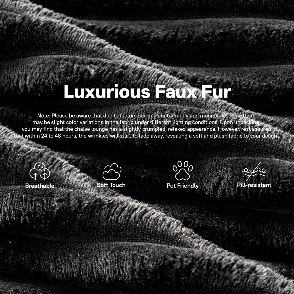 HOMLUX Sectional Sofa, with High Density Foam, Standard Plush Couch in Black, , large