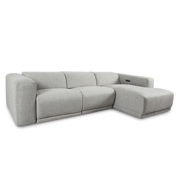Stitch 2-Piece Power Reclining Sectional with Power Headrests in Gray, , large