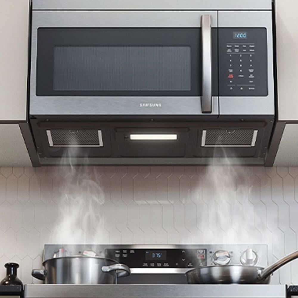 Samsung 1.6 Cu. Ft. Over-the-Range Microwave with Auto Cook in Stainless Steel, , large