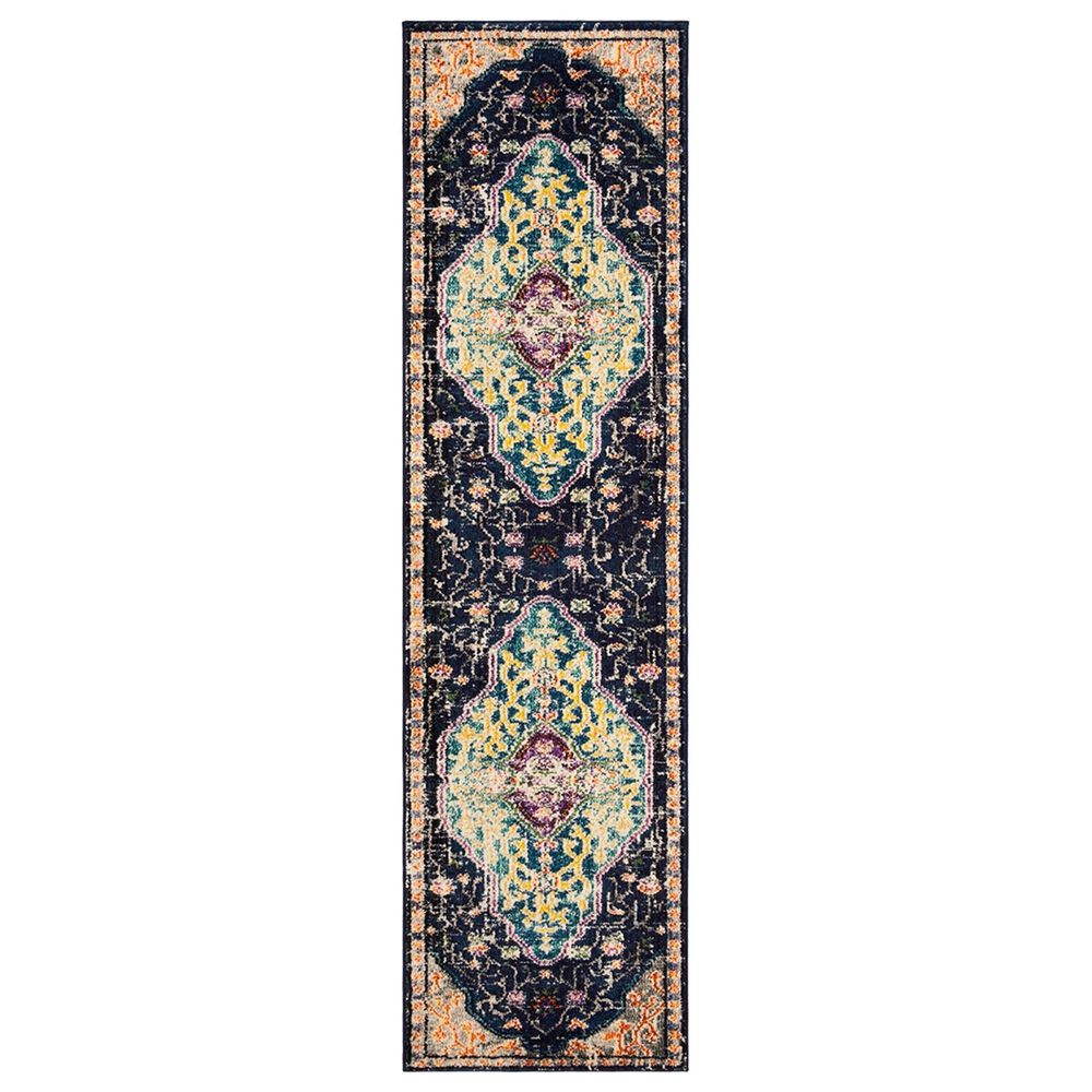 Safavieh Monaco MNC249Z-28 2&#39;2&quot; x 8&#39; Black/Blue Runner, , large