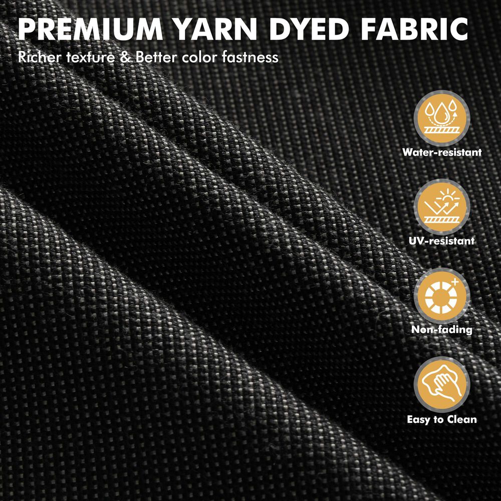 HOMLUX 9-Piece Patio Conversation Set with Illuminated Table in Black, , large