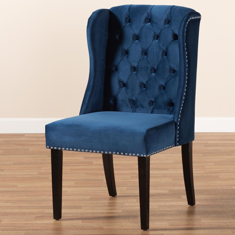 Baxton Studio Lamont Side Chair in Dark Brown, , large