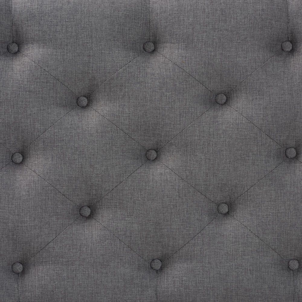 Baxton Studio Viviana Twin Upholstered Panel Headboard in Grey, , large