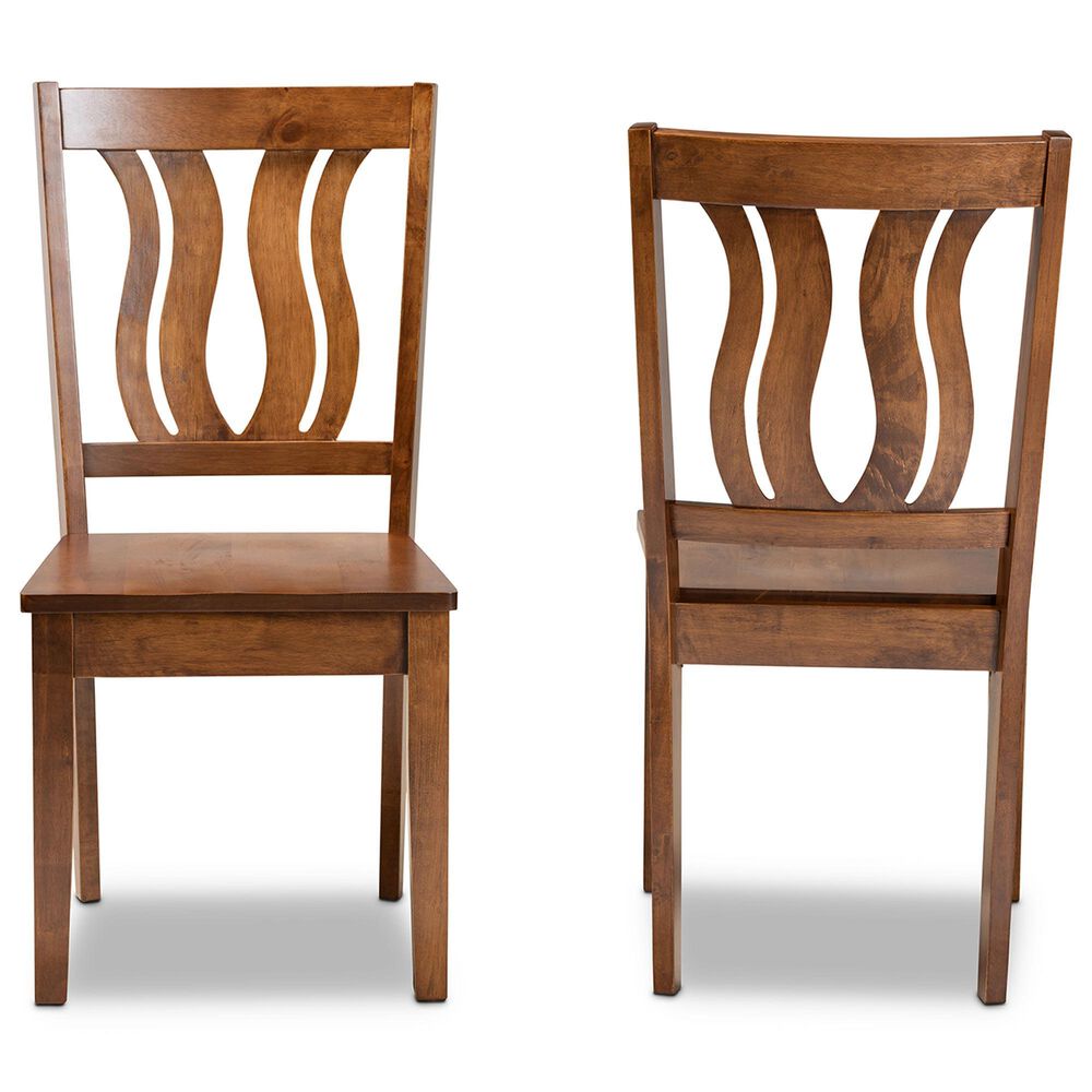 Baxton Studio Fenton Side Chair in Walnut Brown (Set of 2), , large
