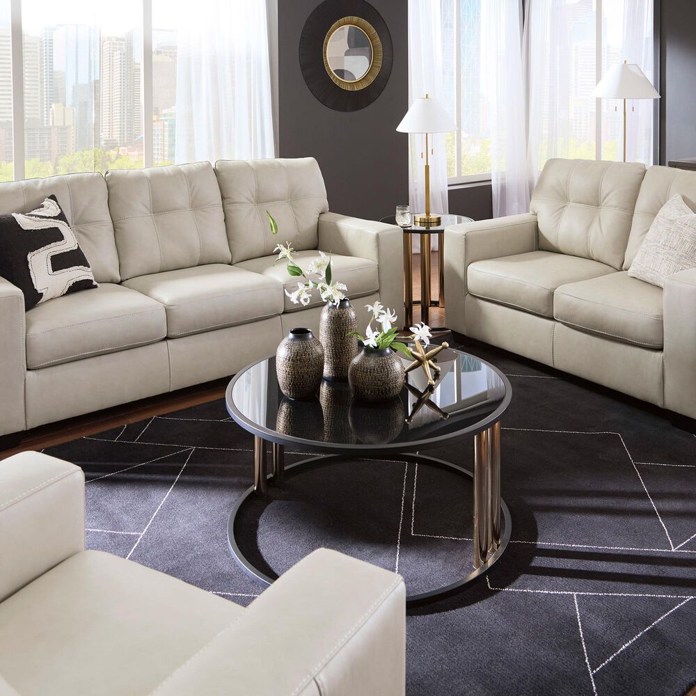 Ashley Santorine Stationary Loveseat in Bone, , large