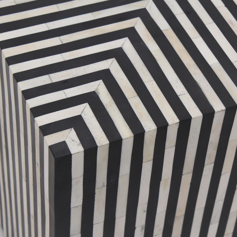 Moe&#39;s Home Collection Terning Side Table in White and Black, , large