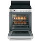 GE Appliances 24" Smooth Top Electric Range with Steam Clean in Stainless Steel, , large