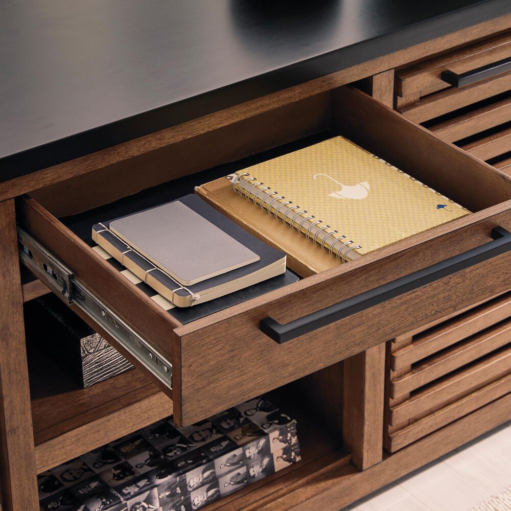 Ashley Kallari Credenza Desk in Warm Brown and Matte Black, , large