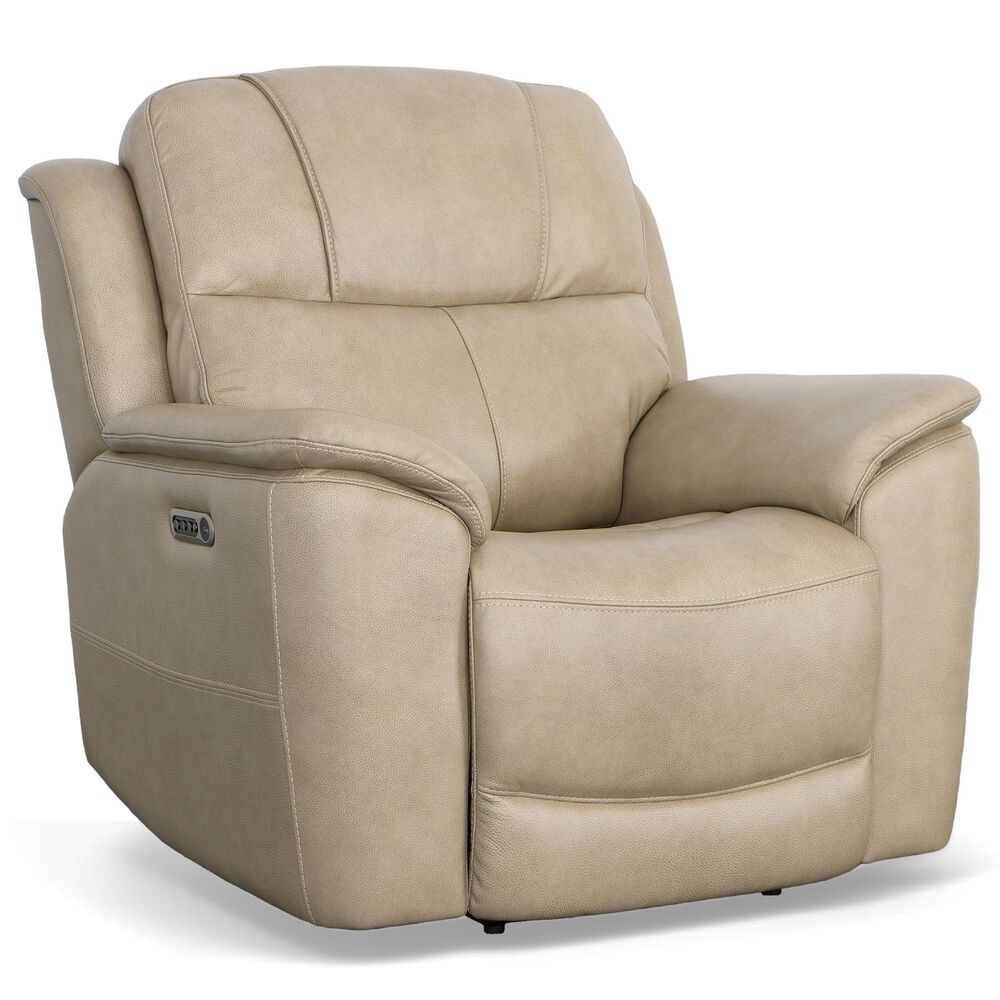 Flexsteel Crew 3-Piece Power Reclining Living Room Set in Pebble, , large