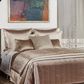 Ann Gish Hammered Channel King Quilted Coverlet in Taupe, , large