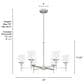 Hunter Xidane 6-Light Chandelier in Brushed Nickel, , large