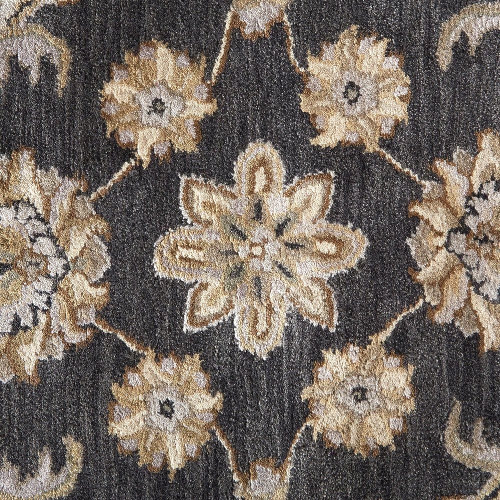 Feizy Eaton 10&#39; Round Charcoal Area Rug, , large