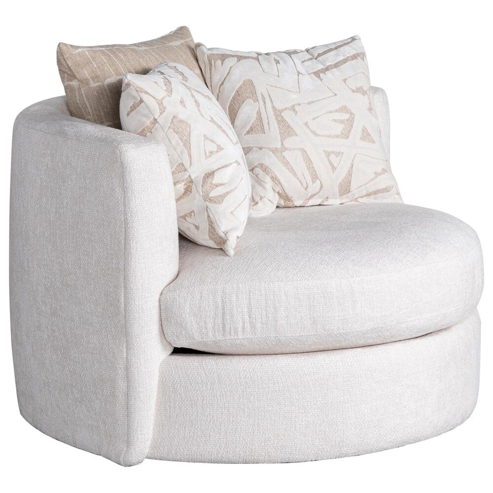 Jonathan Louis Lombardi Roundabout Swivel Chair with Toss Pillows in Bungalow Snow, , large