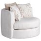 Jonathan Louis Lombardi Roundabout Swivel Chair with Toss Pillows in Bungalow Snow, , large
