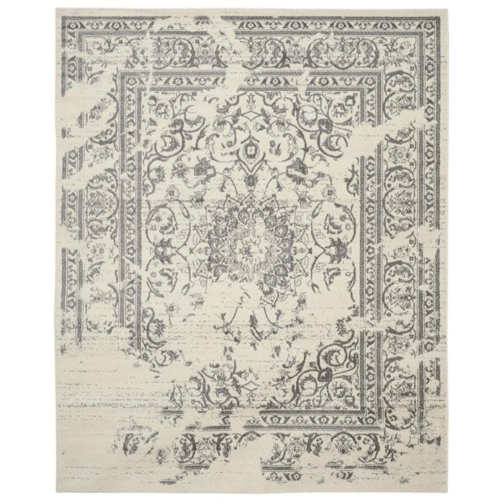 Safavieh Adirondack ADR101B-10 10" x 14" Ivory/Silver Area Rug, , large