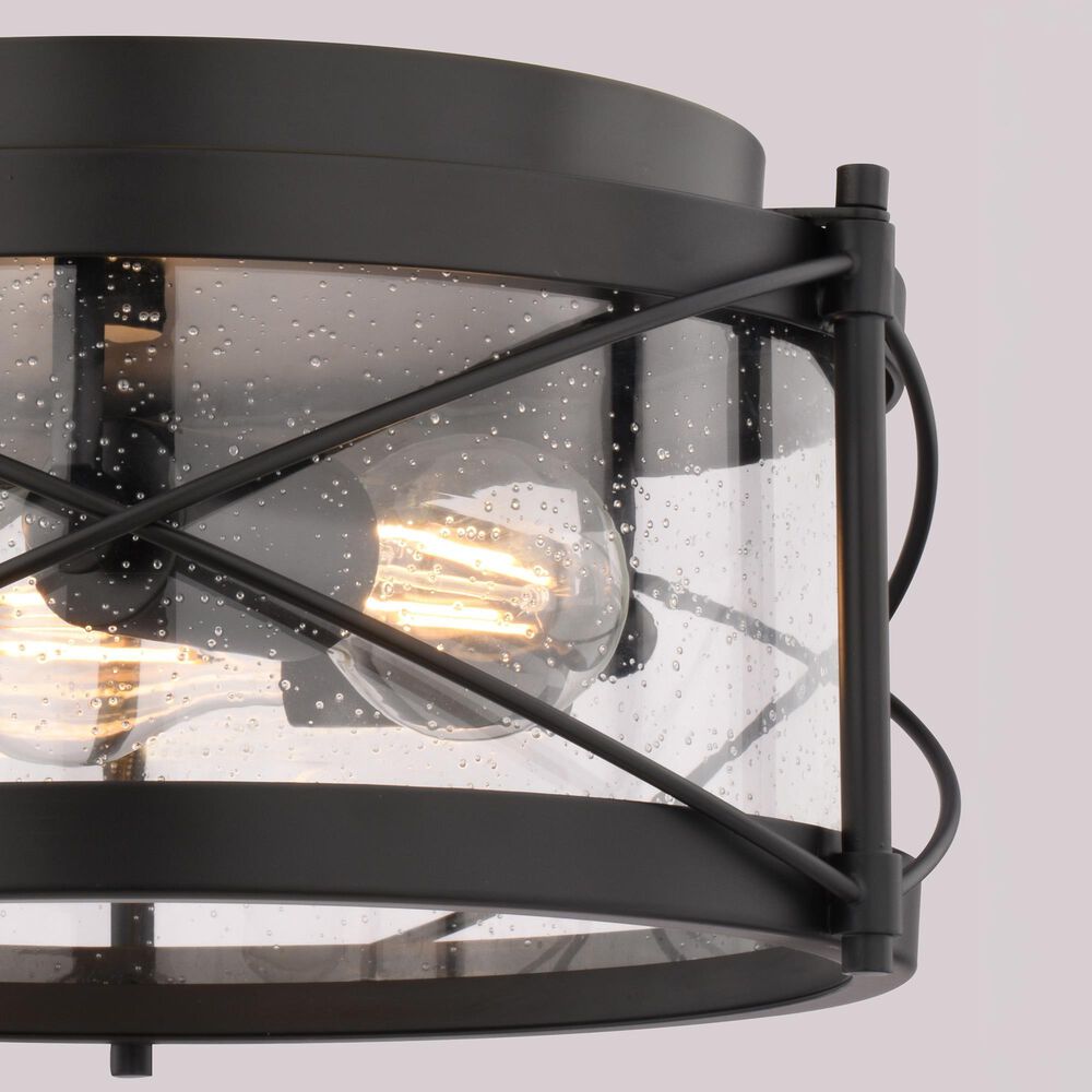 Vaxcel Harrison 3-Light Flush Mount in Matte Black, , large
