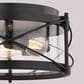 Vaxcel Harrison 3-Light Flush Mount in Matte Black, , large