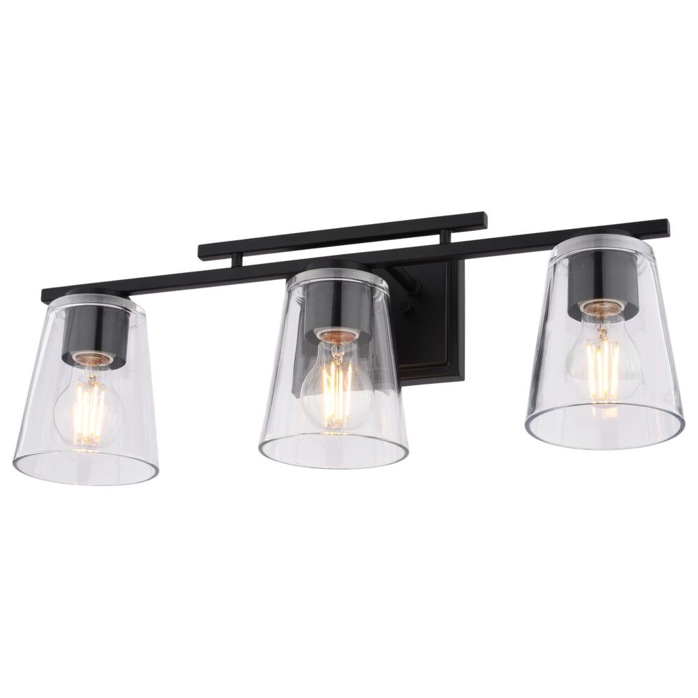 Vaxcel Sedona 3-Light Bathroom Vanity in Matte Black, , large