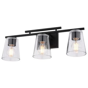 Vaxcel Sedona 3-Light Bathroom Vanity in Matte Black, , large