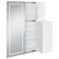 Mayberry Hill Vancouver Floor Mirror with Storage in White, , large