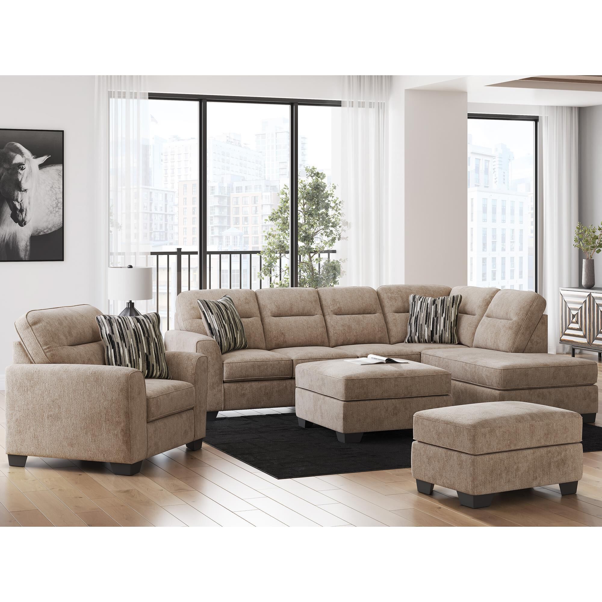 Ashley Olten Chair and a Half in Mocha