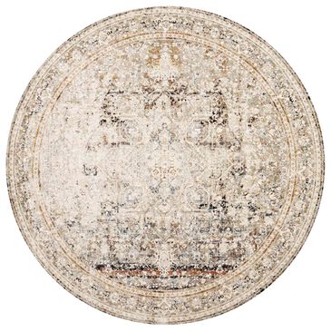 Loloi Theia THE-05 7"10" Round Taupe and Brick, , large