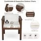Hearth and Haven 7-Piece Outdoor Dining Set with Beige Cushions in Mocha, , large