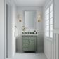 James Martin Vanities Brittany 30" Single Bathroom Vanity in Smokey Celadon with 3 cm Victorian Silver Quartz Top and Rectangular Sink, , large