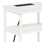 HOMLUX 22.7" 3-Tier End Table in White, , large