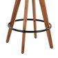Lumisource Cosmo Swivel Counter Stool with Cream Cushion in Walnut and Black, , large