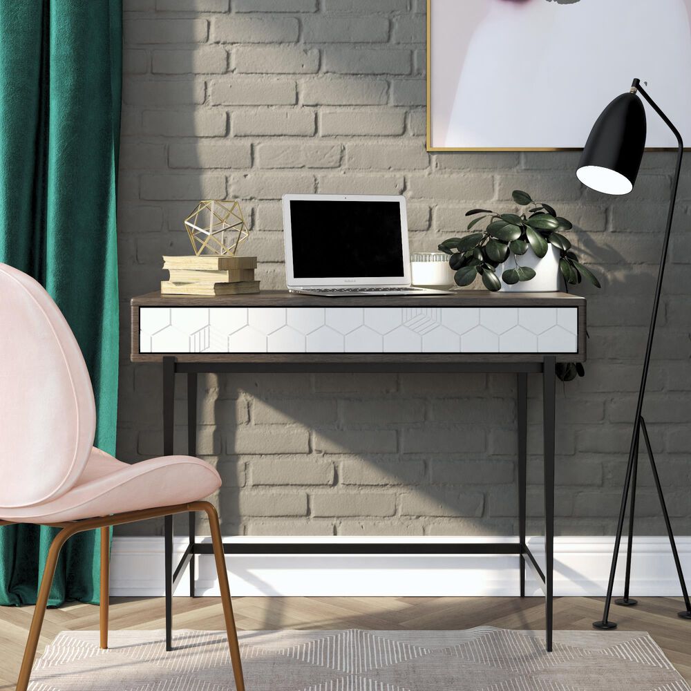 DHP Olivia Computer Desk in Gray, , large
