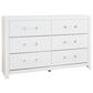 Ashley Maeling Queen Panel Bed with Dresser and Nightstand in Matte White, , large
