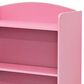HOMLUX 4-Tier Bookshelf with 2-Door Storage Cabinet in Pink, , large
