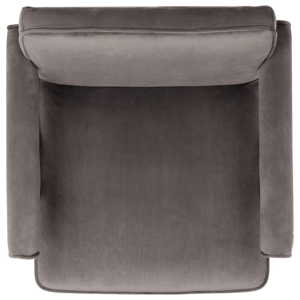 Safavieh Suri Arm Chair in Dark Grey Velvet, , large