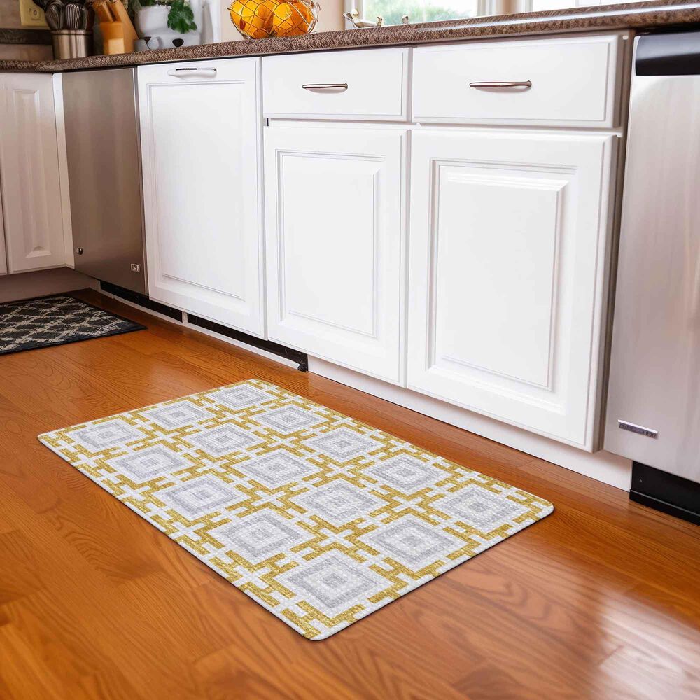 Dalyn Rug Company Marlo 1&#39;8&quot; x 2&#39;6&quot; Gold Indoor/Outdoor Area Rug, , large