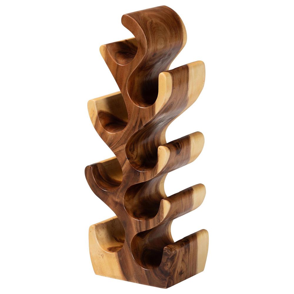 Baxton Studio Matana 8-Bottle Capacity Countertop Wine Rack in Natural, , large