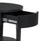 Ashley Marstream Round End Table in Dark Charcoal Black, , large