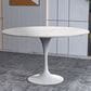 Leisuremod Verve 48" Round Dining Table with Sintered Stone Top in White - Table Only, , large