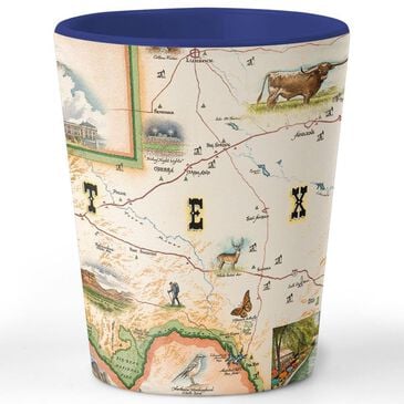Xplorer Maps 1.5 Oz Texas State Map Ceramic Shot Glass in Multicolor, , large