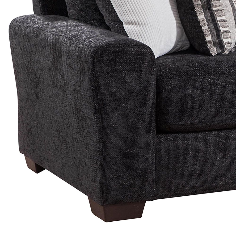 Northwestern Zazie Stationary Sofa in Onyx, , large