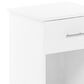 HOMLUX 1-Drawer Modern Nightstand with Bar Handle in Solid White (Set of 2), , large