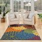Nourison Aloha ALH05 7"10" x 10"6" Navy and Multicolor Indoor/Outdoor Area Rug, , large
