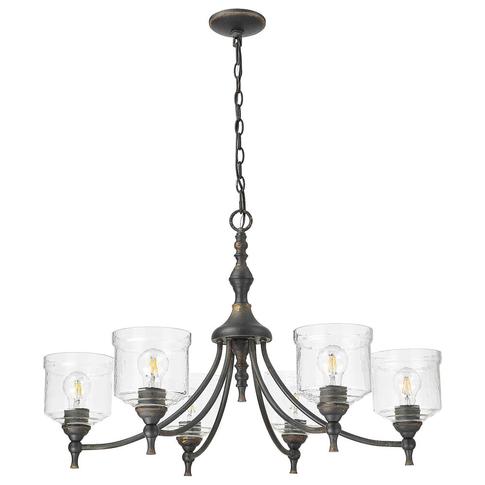 Golden Lighting Keating 6-Light Chandelier in Antique Black, , large