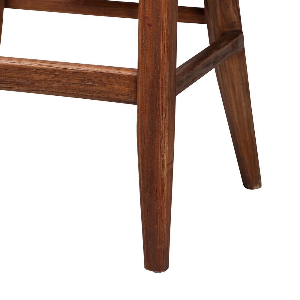 Baxton Studio Jasper Bar Stool in Brown Wash, , large
