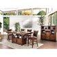 Furniture of America Quinn Counter Height Storage Dining Table in Distressed Dark Oak, , large