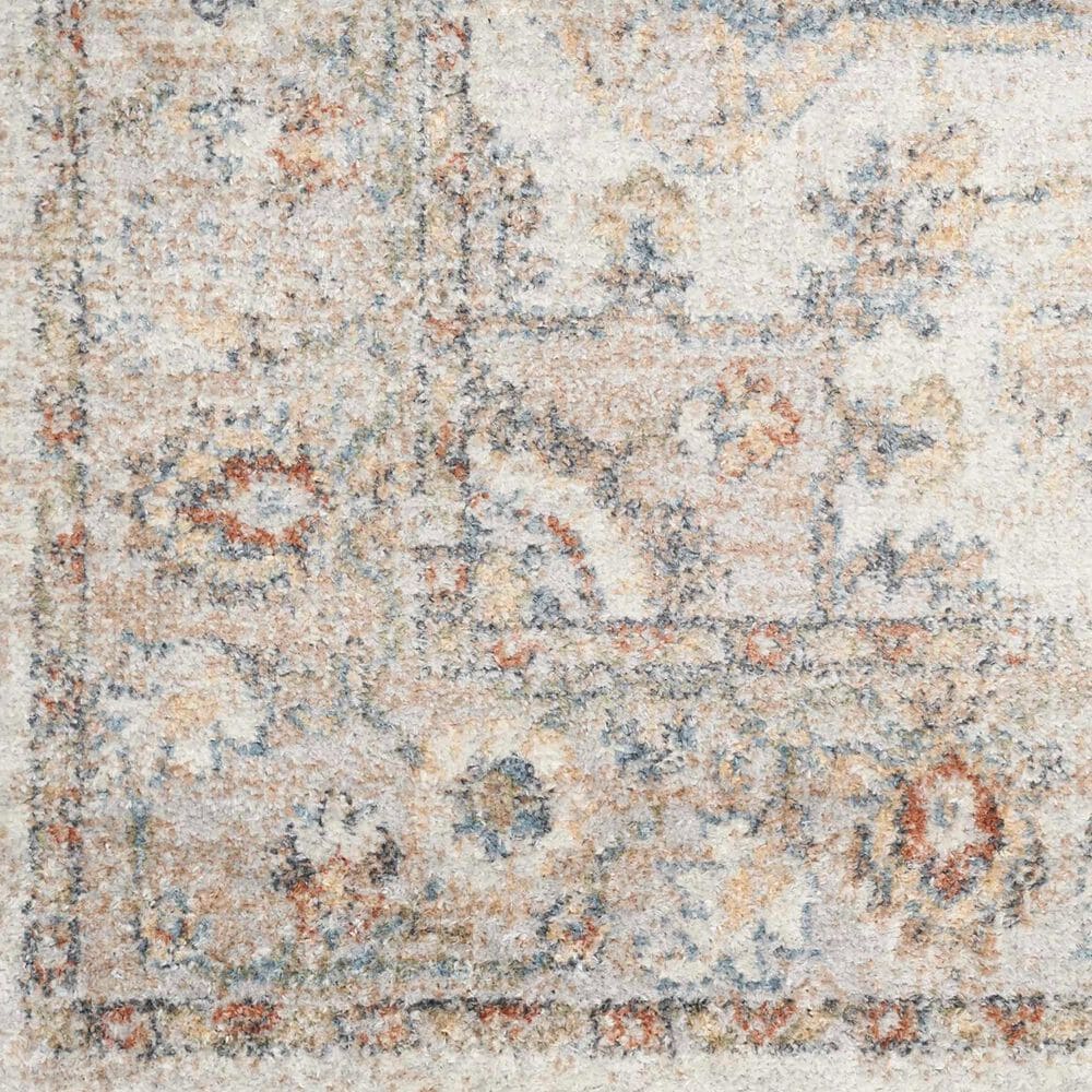Nourison Astra Machine Washable ASW12 2&#39;2&quot; x 12&#39; Grey and Multicolor Runner, , large