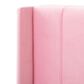 HOMLUX Queen Upholstered Platform Bed Frame with Velvet Headboard in Pink, , large