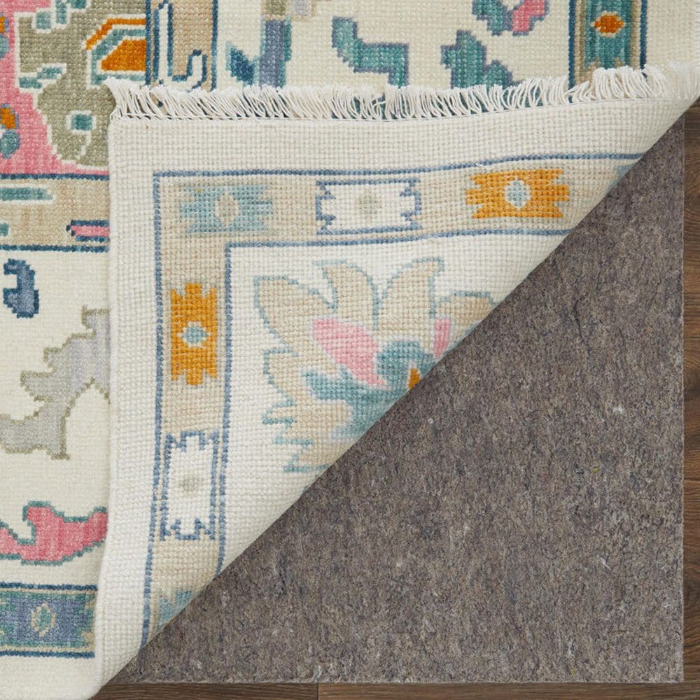 Feizy Karina 2&#39;6&quot; x 8&#39; Ivory, Blue and Pink Runner, , large