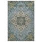 Dalyn Rug Company Silk Road Aqua, Ivory, Beige, Blue, Gold, Aloe and Gray 5" x 7"6" Area Rug, , large